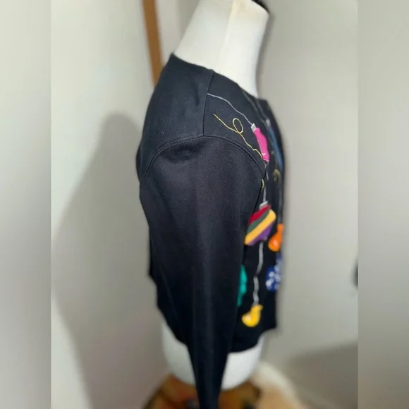 Bechamel Holiday Spirit Button Up Cardigan Vintage Sweater Size Small - Picture 11 of 14